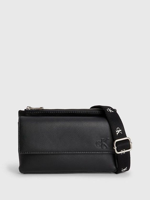 Calvin Klein USA Recycled Phone Crossbody Womens Bag Black 8349620-WL